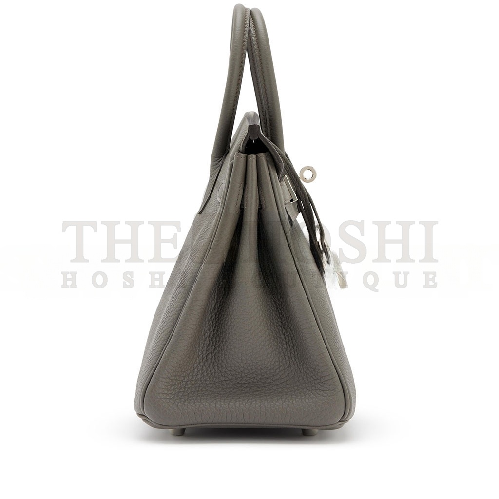 H**me5 BIRKIN 25 TOGO LEATHER PEWTER GREY SILVER BUCKLE BAG BK258FTGSS (25*20*13cm) Master Quality